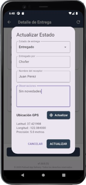 Actualización GPS